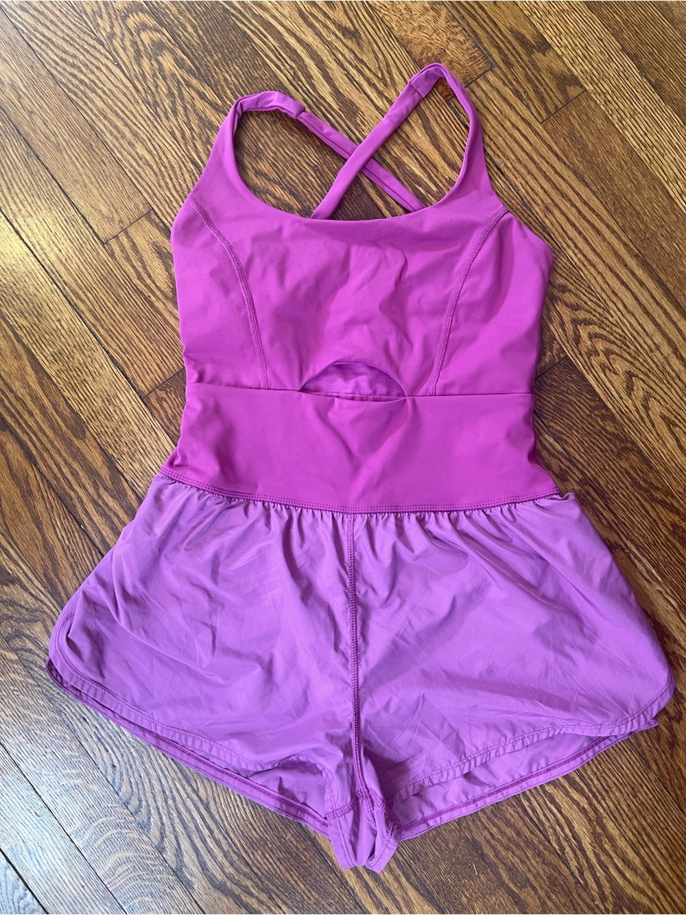 Free People Magenta Righteous Runsie Romper